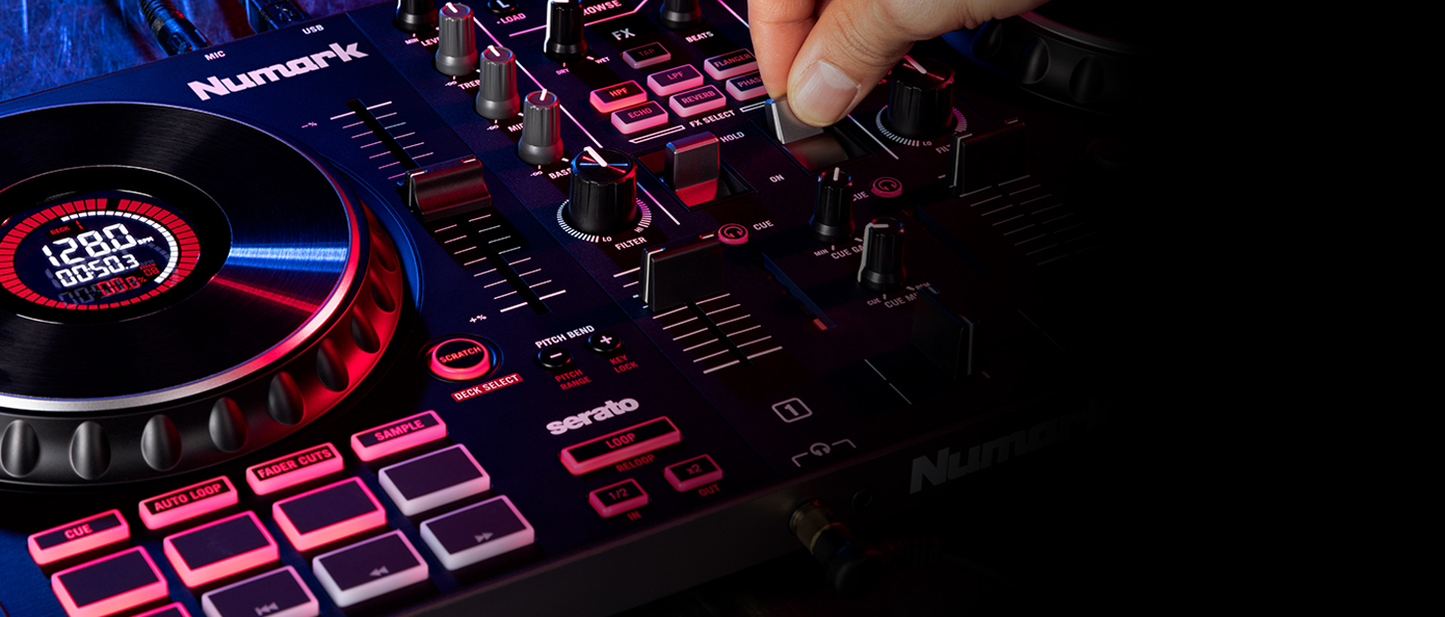 Numark Party Mix DJ Controller with Lights 2 Decks Mixer