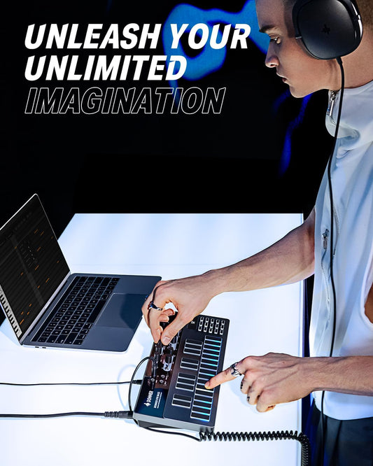 Donner Analog Bass Synthesizer and Sequencer, Donner Essential B1 with Intuitive User Interface.