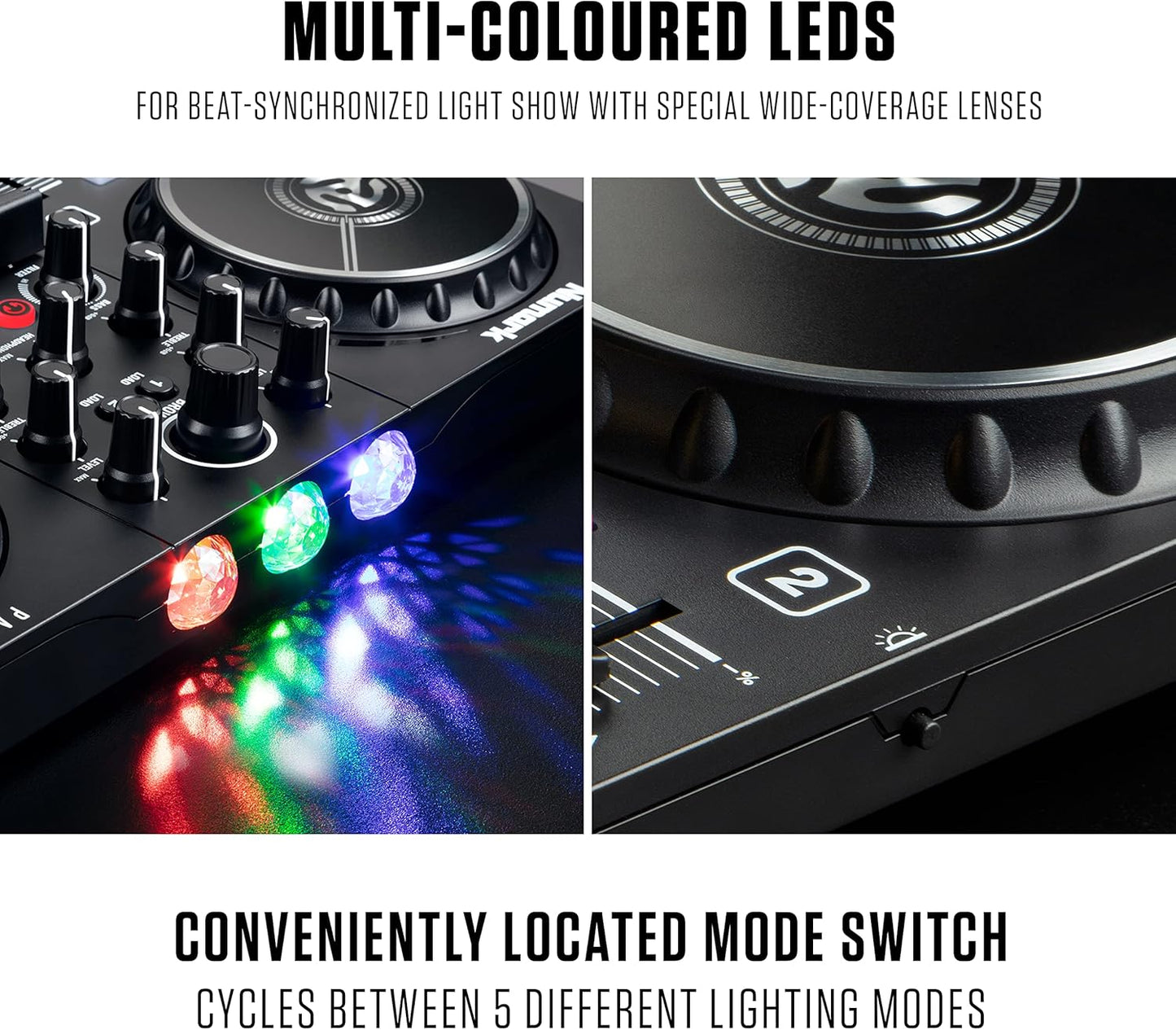 Numark Party Mix DJ Controller with Lights 2 Decks Mixer
