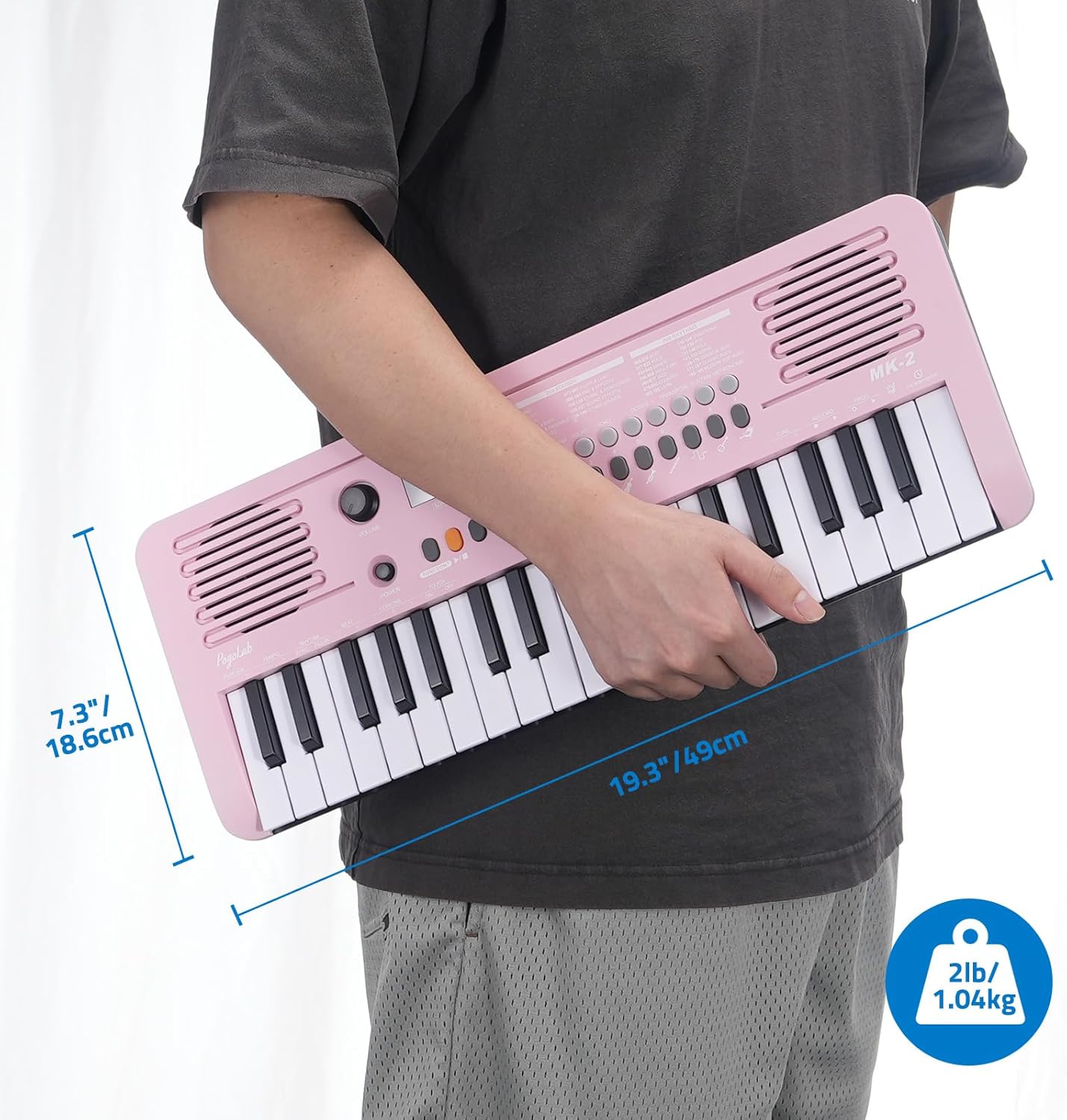 MK-2 37 Keys Kids Keyboard Piano, Portable Small Keyboard