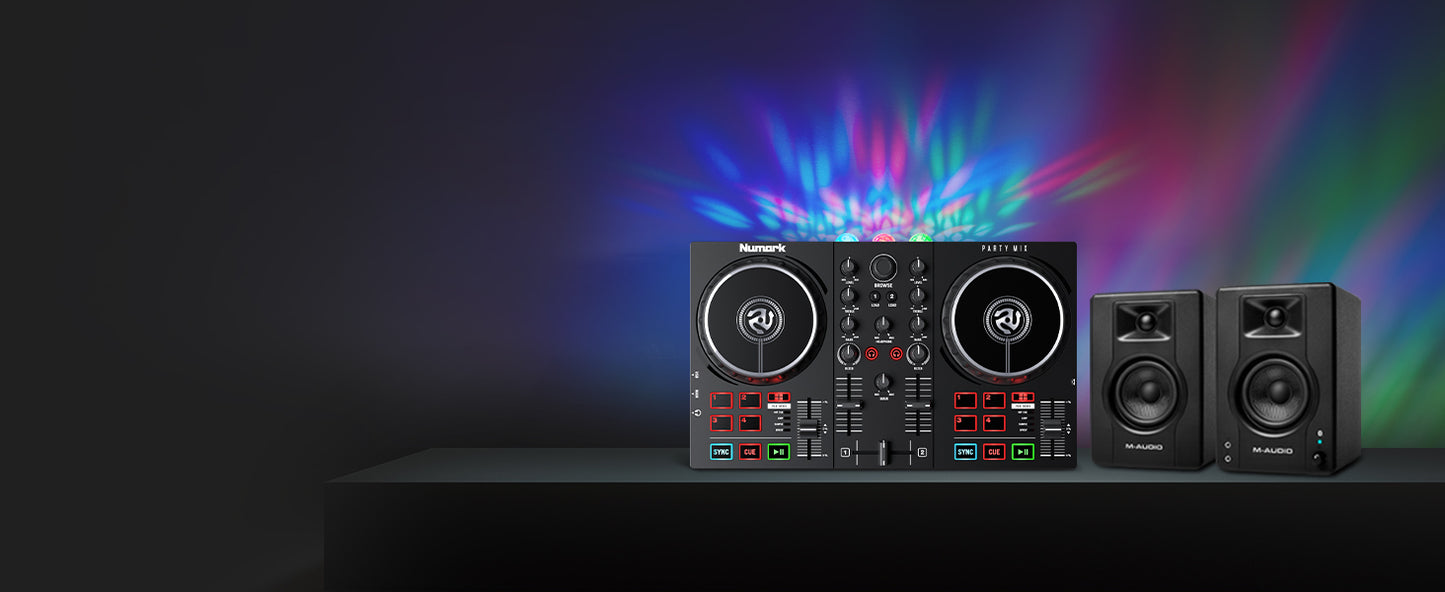 Numark Party Mix DJ Controller with Lights 2 Decks Mixer