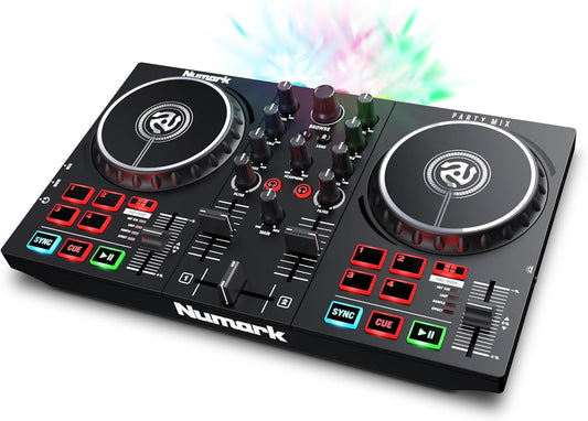 Numark Party Mix DJ Controller with Lights 2 Decks Mixer