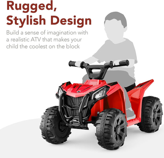6V Kids Ride On Toy, 4-Wheeler Quad ATV Play Car w/ 1.8MPH Max Speed